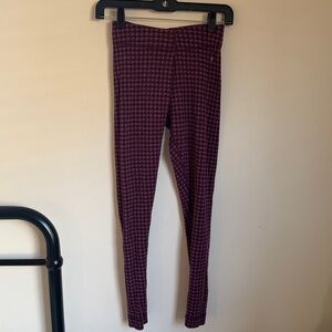 Smartwool Burgundy Houndstooth Leggings
